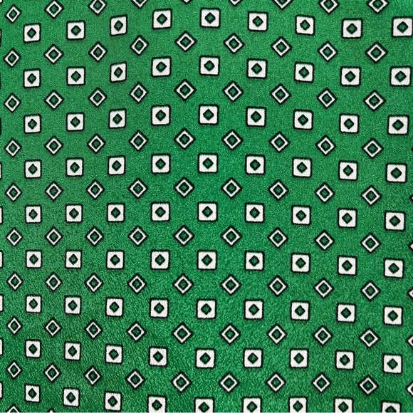 Michael Kors Green Geometric Tie Hem Open Blouse - Picture 4 of 8